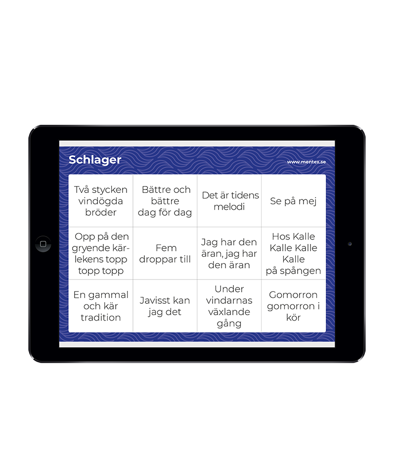 Schlager Mentex Bingo bricka