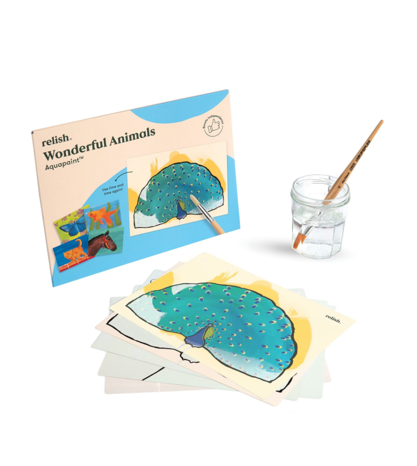 Måla med vatten aquapaint magiska djur