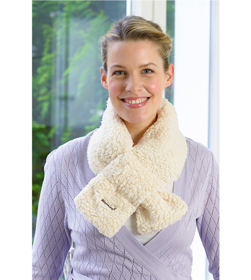 Sjal Mikrovärmd beige , tvättbar