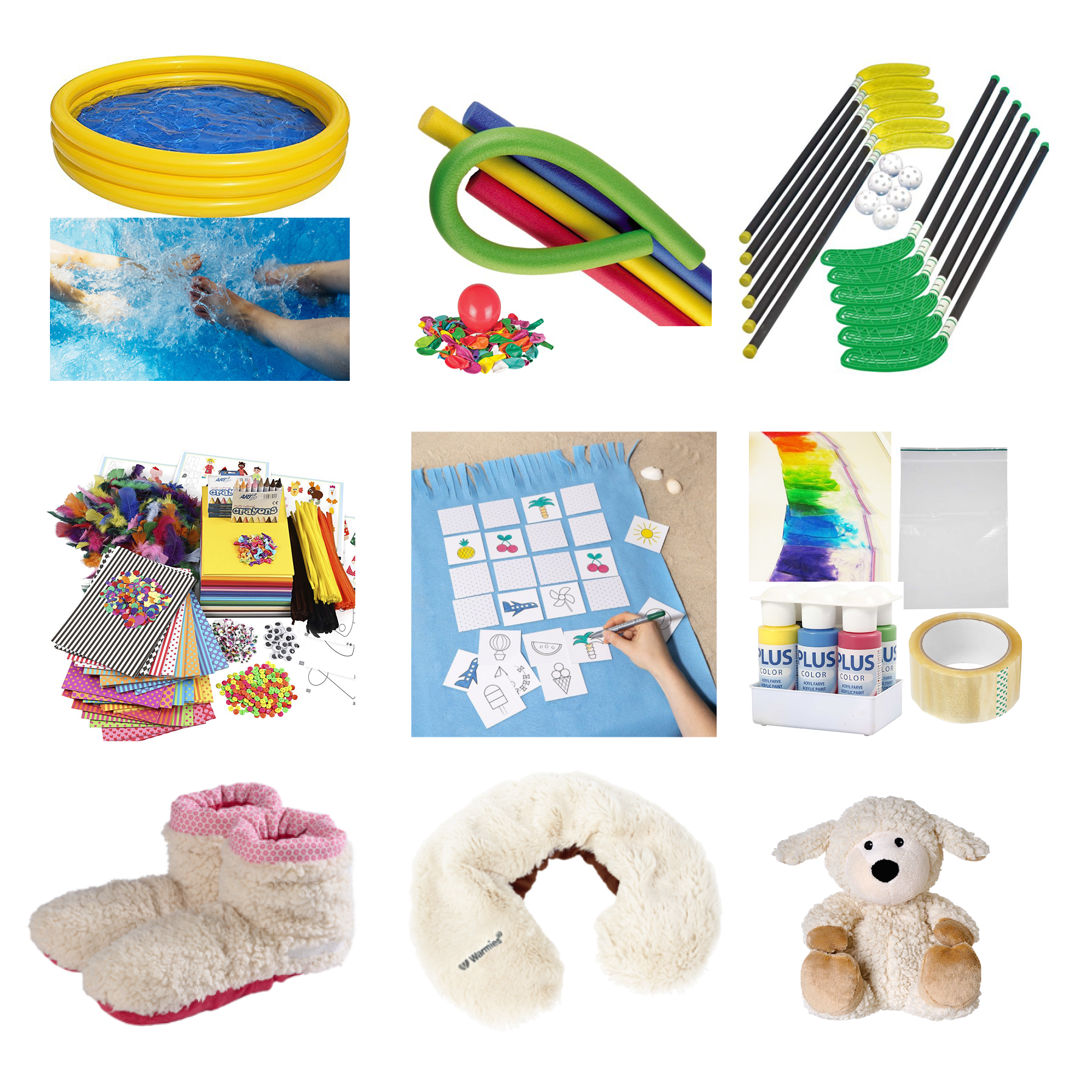 Nya produkter fotbad, innebandy, pyssel och ballongspel