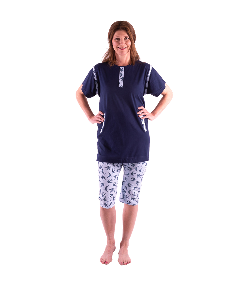 Damoverall med korta ben, dragkedja rygg 1054 - Bild 5