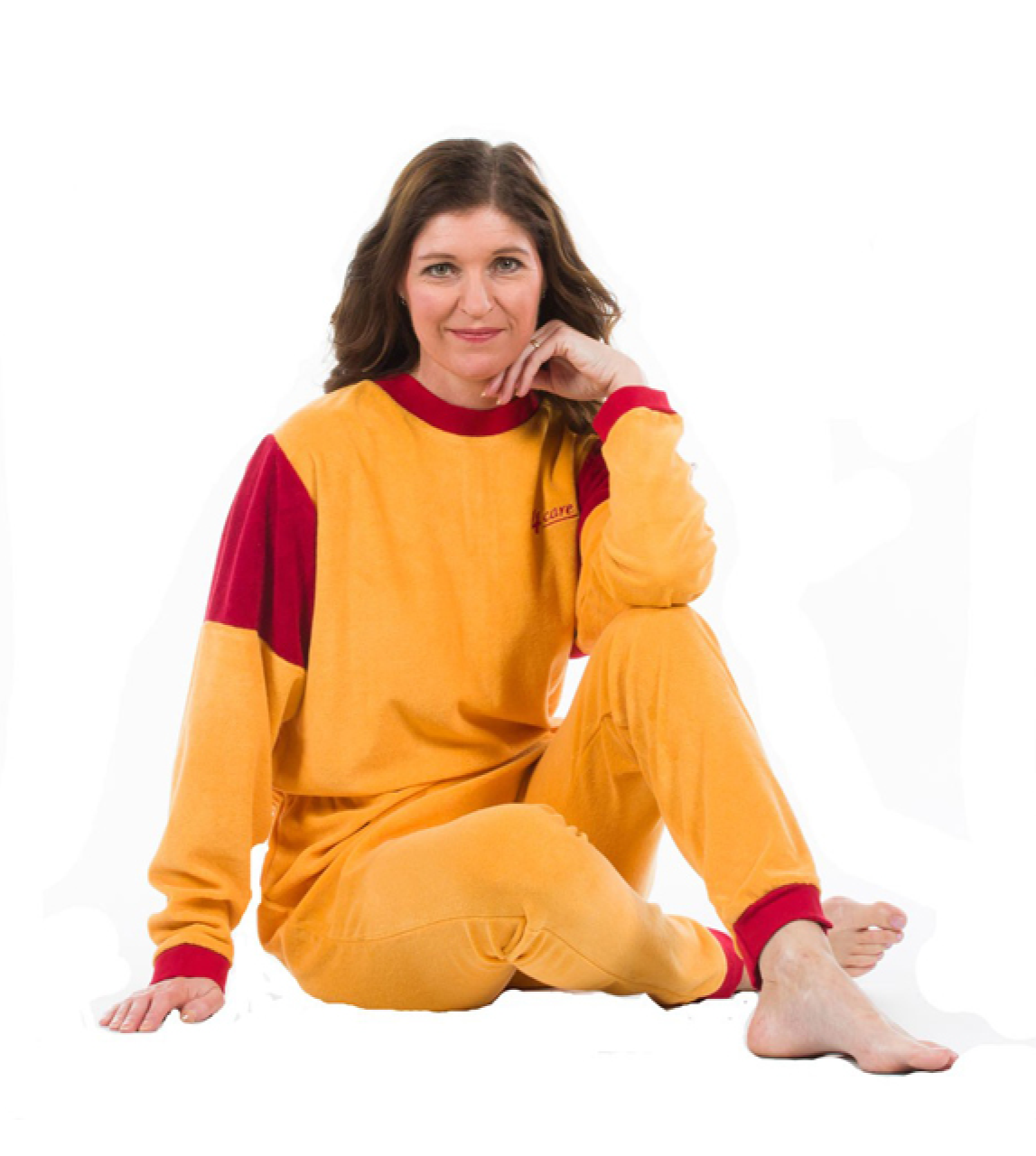 OVERALL I FROTTÉ MED DRAGKEDJA I RYGG