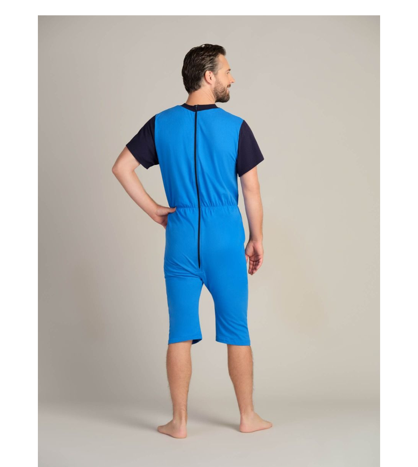 Pyjamas Unisex med dragkedja i rygg 1050, baksida rygg