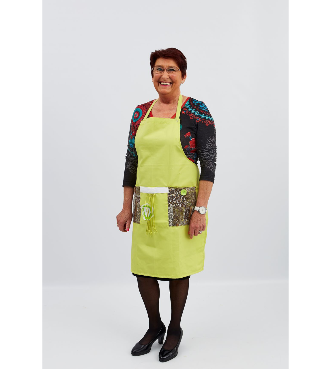 Plockförkläde demens aktiveringsförkläde grönt 2