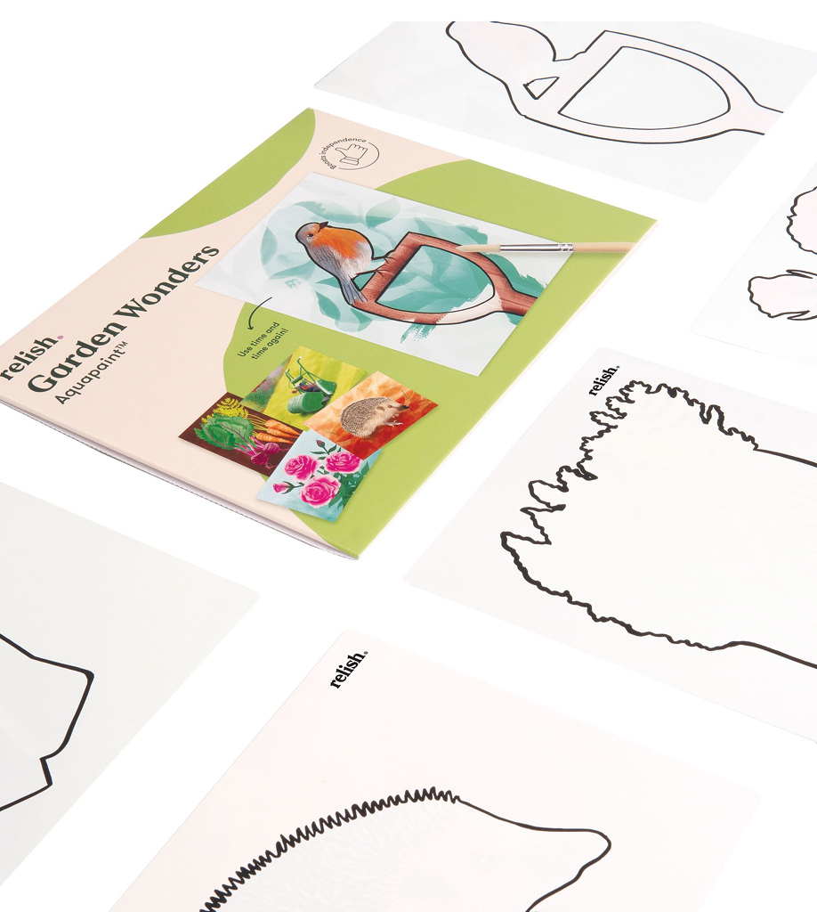 Måla med vatten vattenmålning Trädgård 1