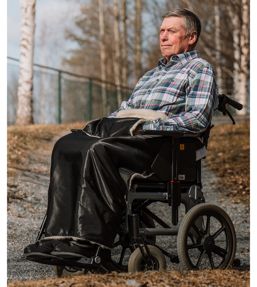 Benskydd benvärmare rullstol ull mentex