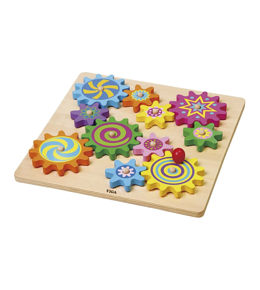 Aktivitetstavla trä kugghjul 907669