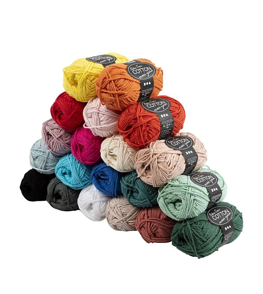 Bomullsgarn 46139 20 Nystan 50 g Mixade Färger