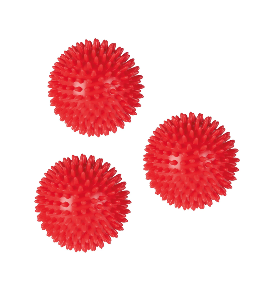 Spikey Massageboll 651688 röd massage boll 3 pack spikey