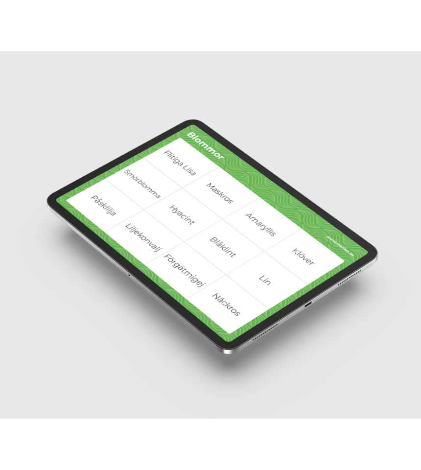 Bingo blommor att skriva ut