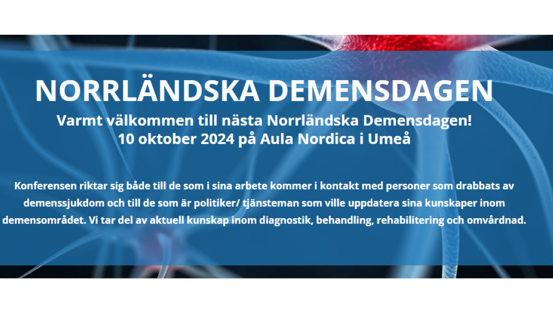 Konferens för dig som kommer i kontakt med personer som drabbats av demenssjukdom