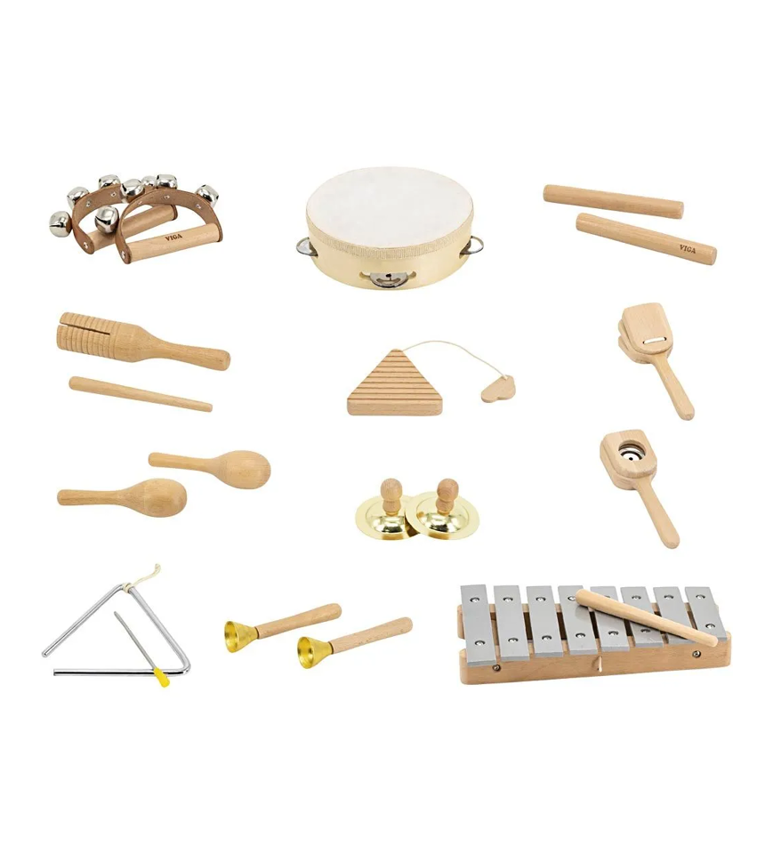 VIGA aktivitetstavla med slag instrument 9084983 tamburin triangel mm