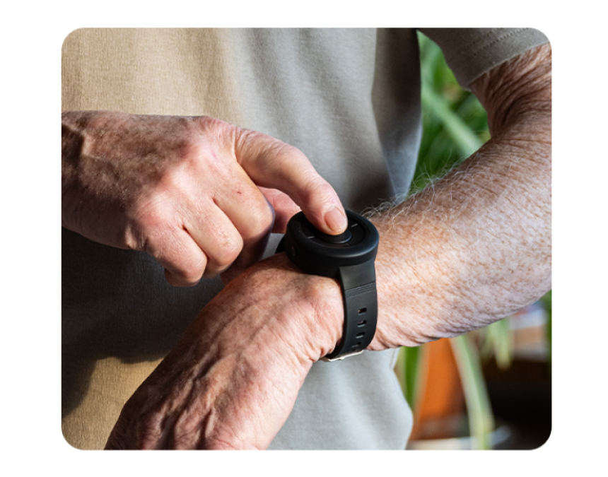 Trygghetslarm i form av en klocka