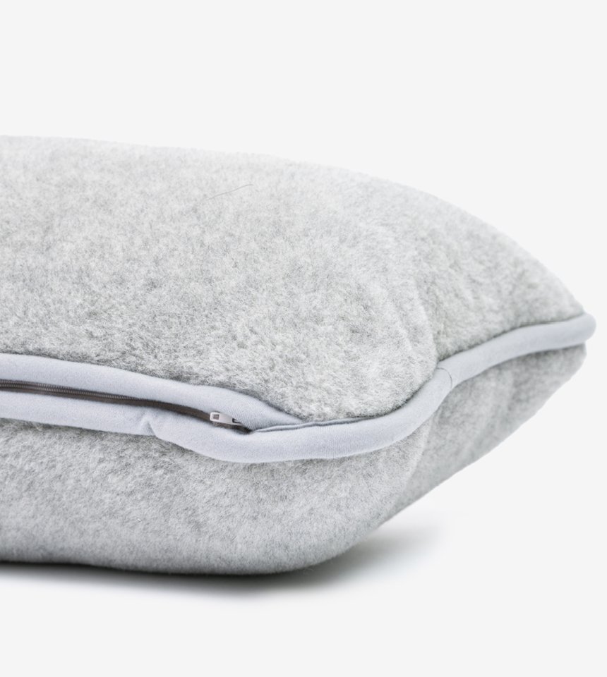 Kudde merino ull grå